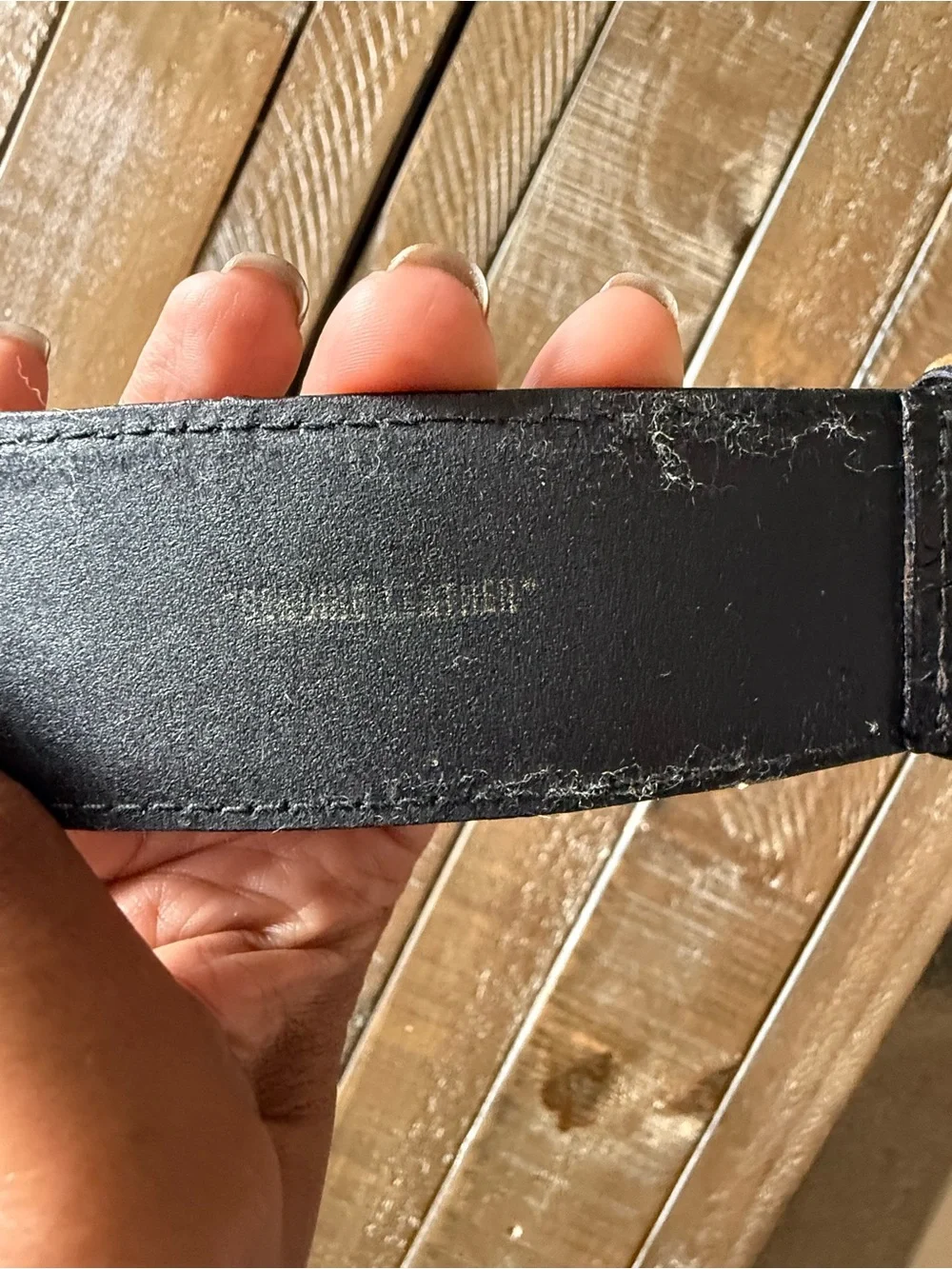 Vintage Gianni Versace Black Croc Alligator Embossed Leather Belt 42